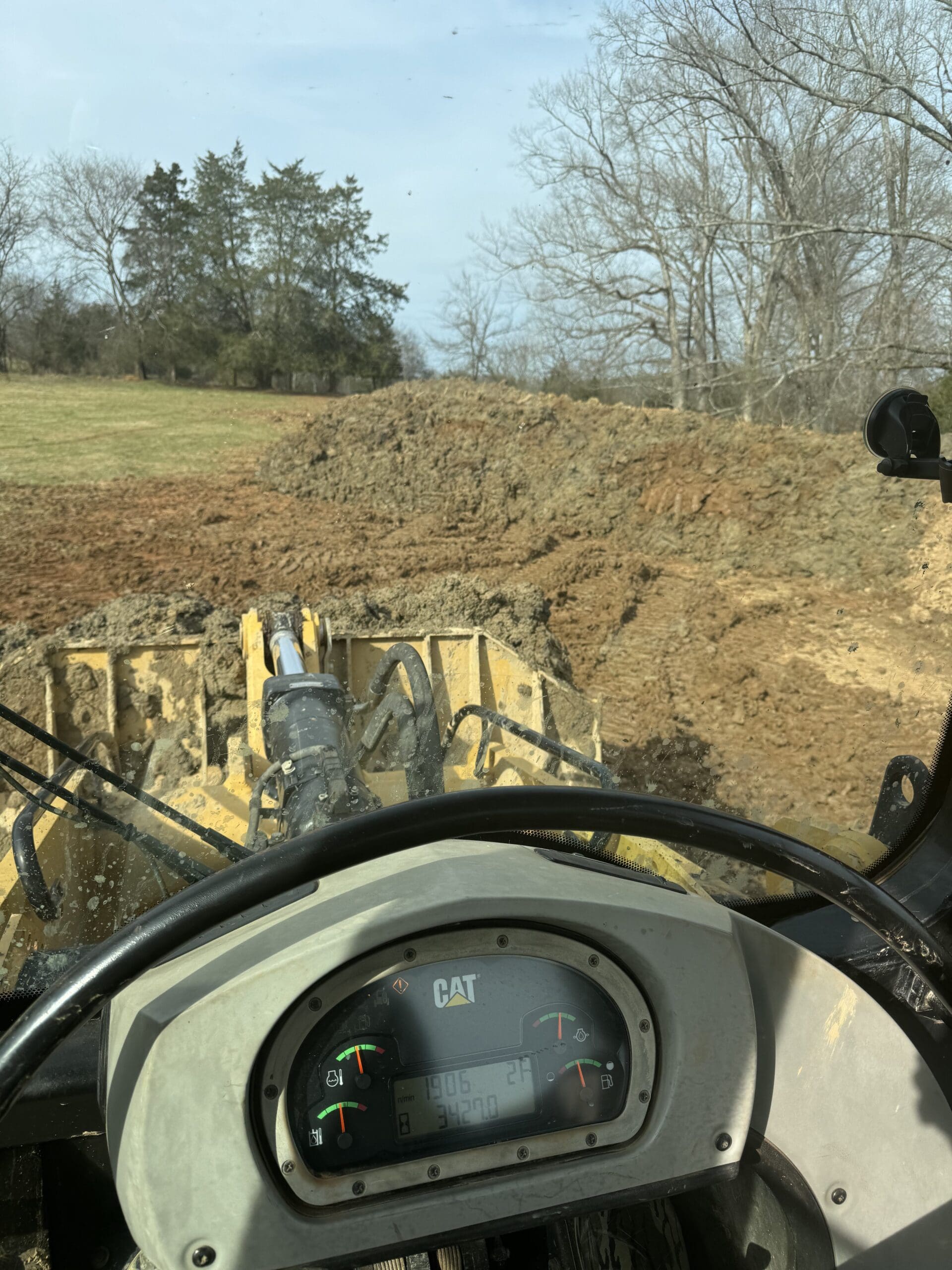 Bulldozer clearing commercial lot in Bartow County Georgia