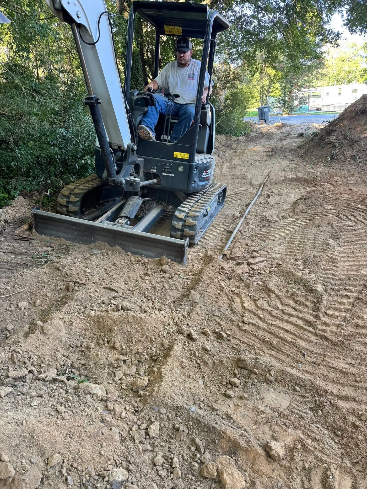 Cleared lot ready for construction near Cedartown Georgia